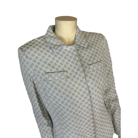 Brooks Brothers Blazer Blue/ Cream Diamond design size 12 - Picture 3 of 12